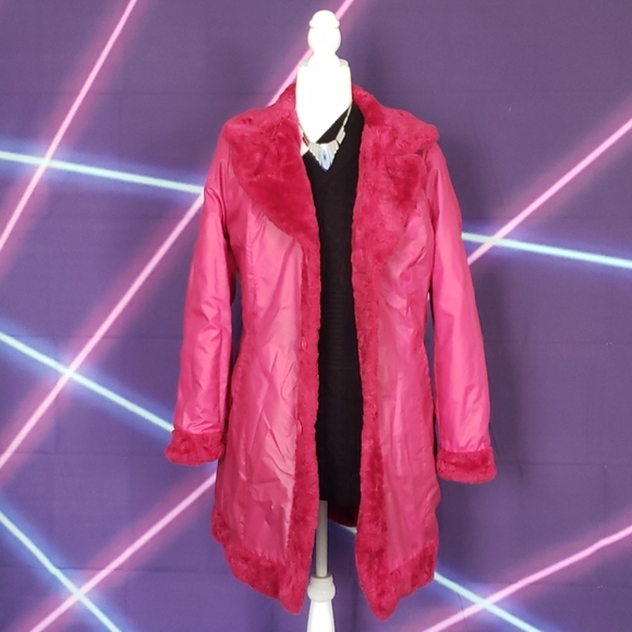 ⚡Contempo⚡Vintage 90s FULLY REVERSABLE Coat - Picture 4 of 8